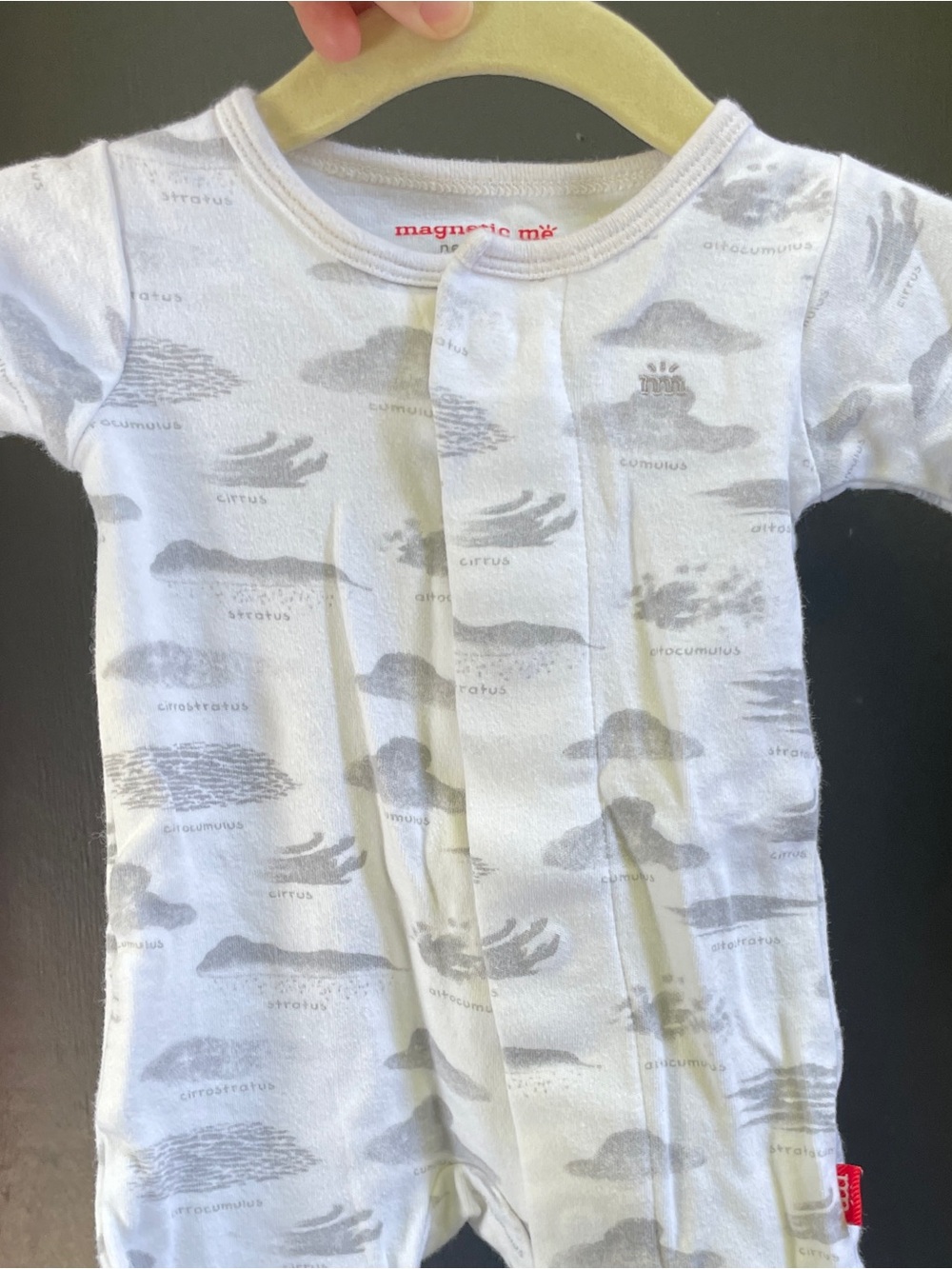 Magnetic Me Cotton Cloud Print Newborn Romper
